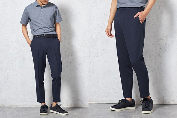 【メンズ】ポロシャツ×テーパードパンツのオフィスカジュアルコーデ