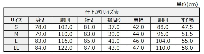 サイズチャート