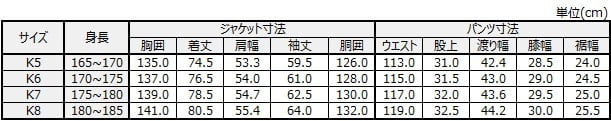 サイズチャート