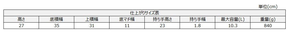 サイズチャート