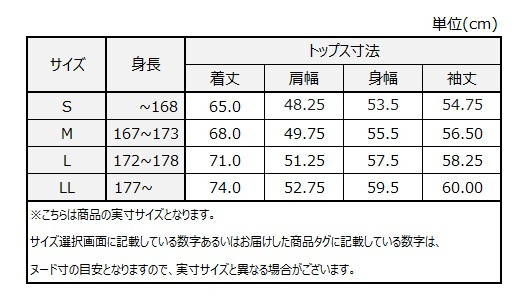 サイズチャート