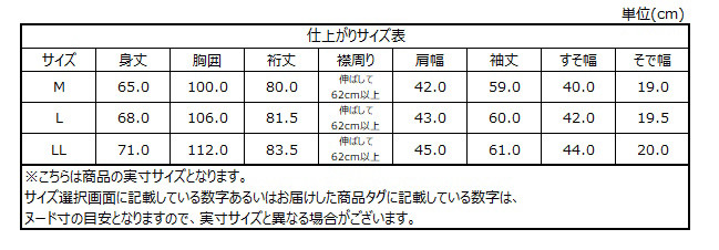 サイズチャート