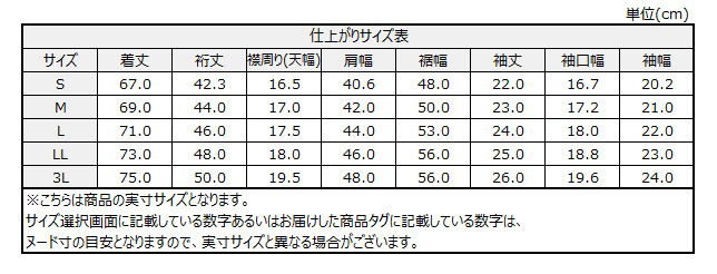 サイズチャート