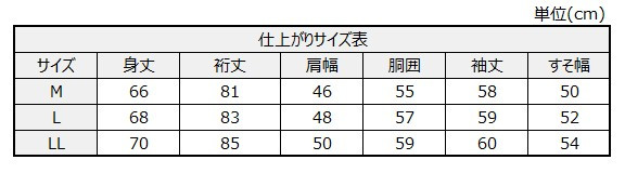サイズチャート