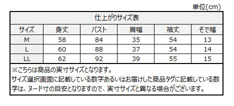 サイズチャート