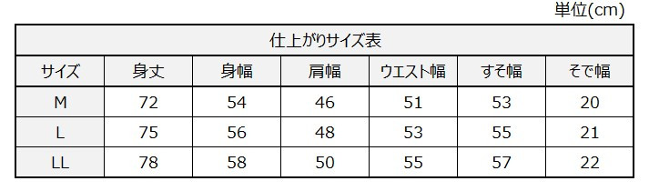 サイズチャート