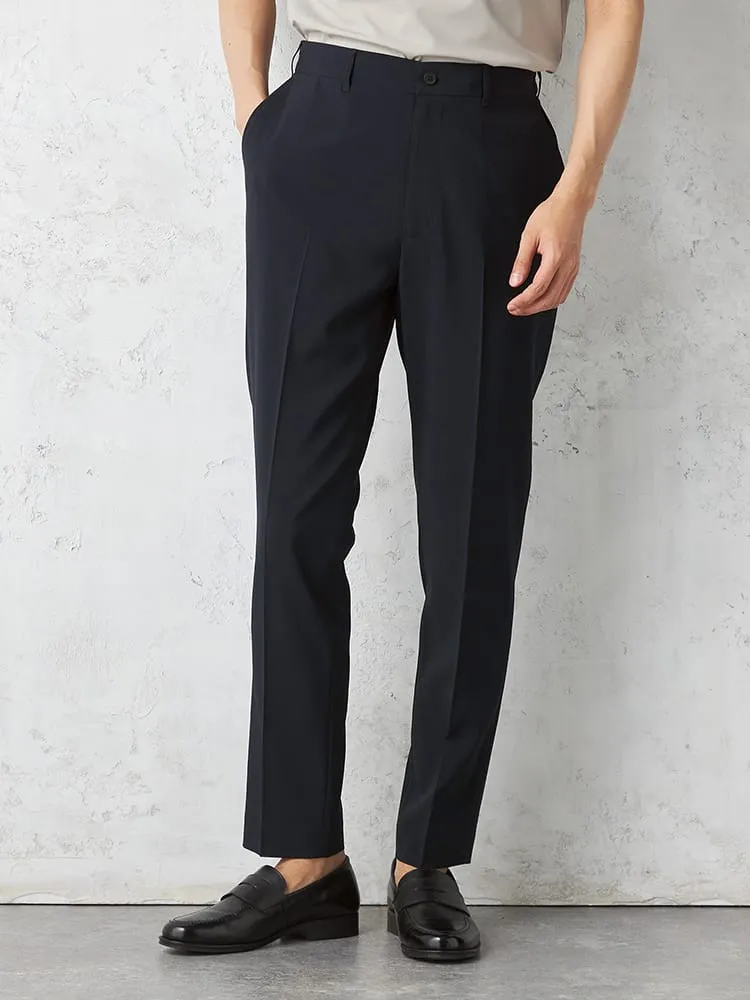 【AIRSUIT】裾上げ済みセットアップスラックスパンツノータック防シワ（イージーケア）ストレッチ通年吸水速乾UVカット春夏