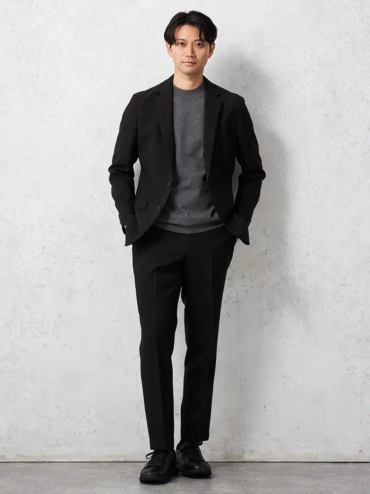 【即納】【WEB限定】セットアップジャケット2つボタンストレッチ通年ウォッシャブル【TOKYORUN】