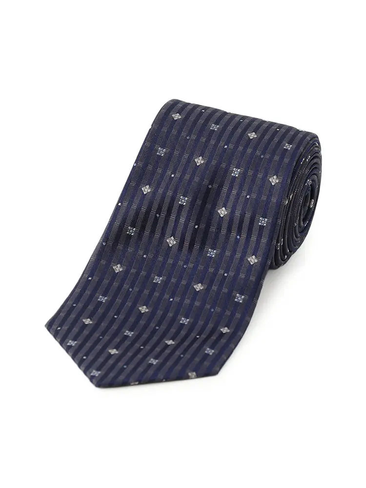 【カンサイヤマモトオム】シルクネクタイ小紋秋冬