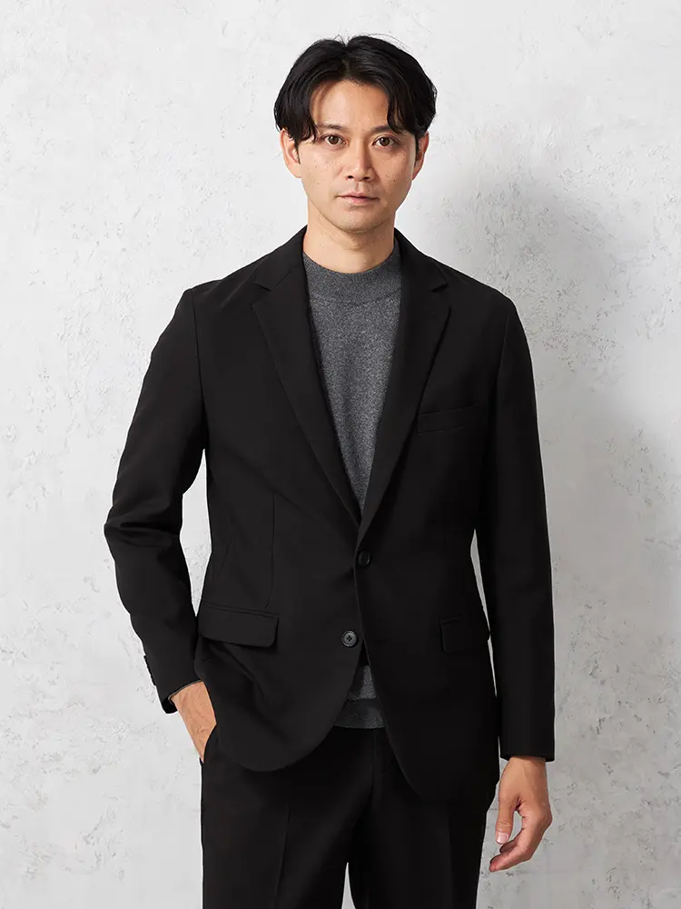 【即納】【WEB限定】【TOKYORUN】セットアップジャケット2つボタンストレッチ通年ウォッシャブル