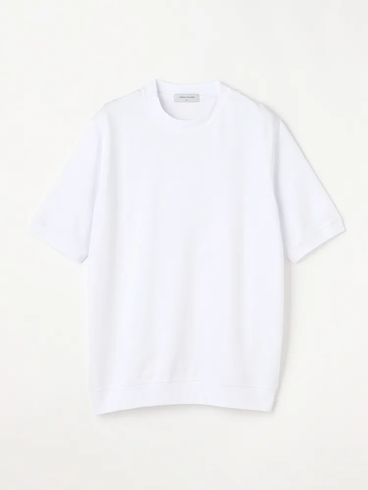 CVCスムースリブ付き半袖Tシャツカジュアルインナーシャツ半袖無地吸汗速乾春夏
