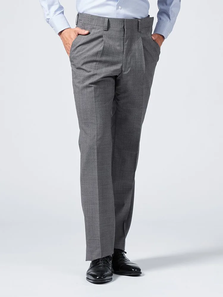 【ウォッシャブル】パンツワンタックウエスト調整アジャスター付き千鳥格子リージェントハウス春夏