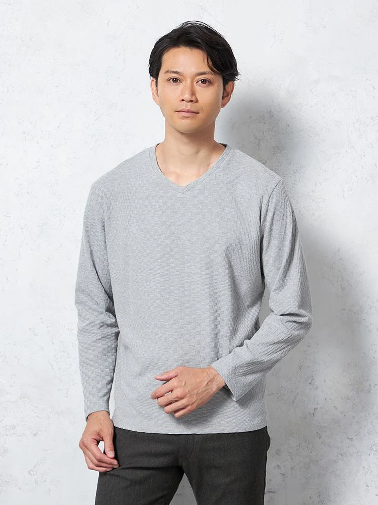 【RUCKENBACCHAR】VネックTシャツ無地カジュアルインナー春夏