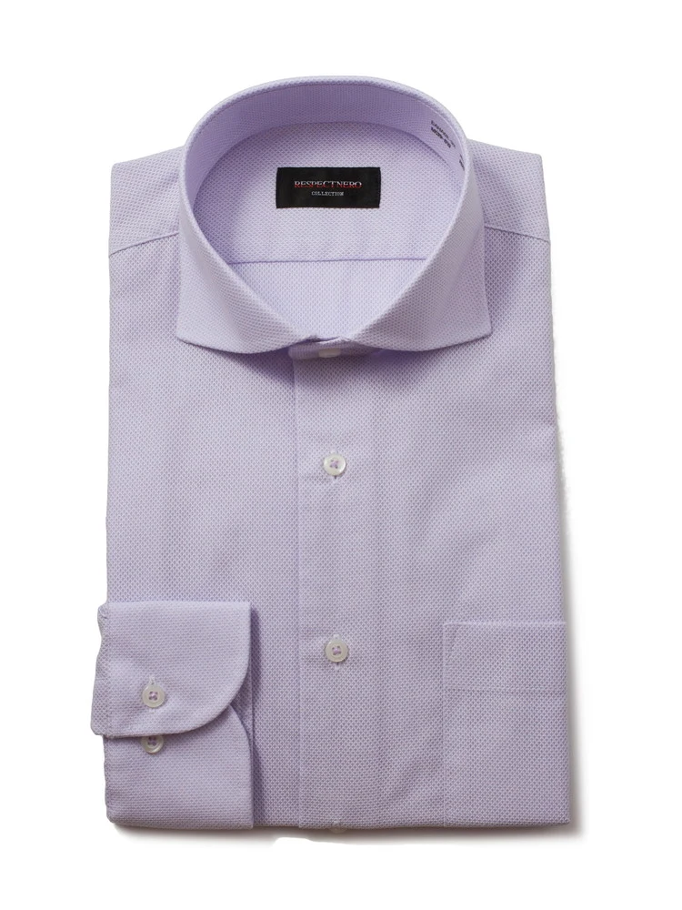 【形態安定】長袖ワイシャツカッタウェイレノクロスシリーズ吸水速乾無地nero