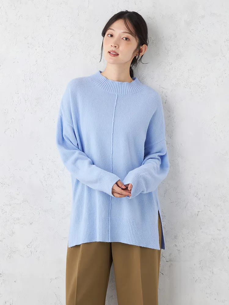 【ONCLOSET】ミドルゲージハイネックニット長袖ハイネック無地秋冬【レディース】