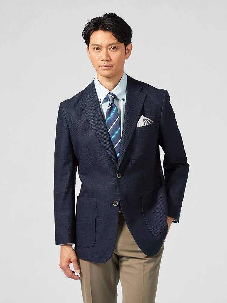 【i－Jacket-アイジャケット-】ジャケット2つボタン【ウォッシャブル】軽量ニット小柄カンサイ・ヤマモト春夏