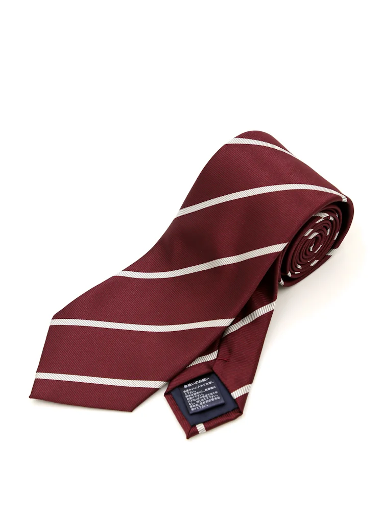 【ウォッシャブル】エコペットネクタイレギュラー再生繊維使用ストライプハントレークラブ通年