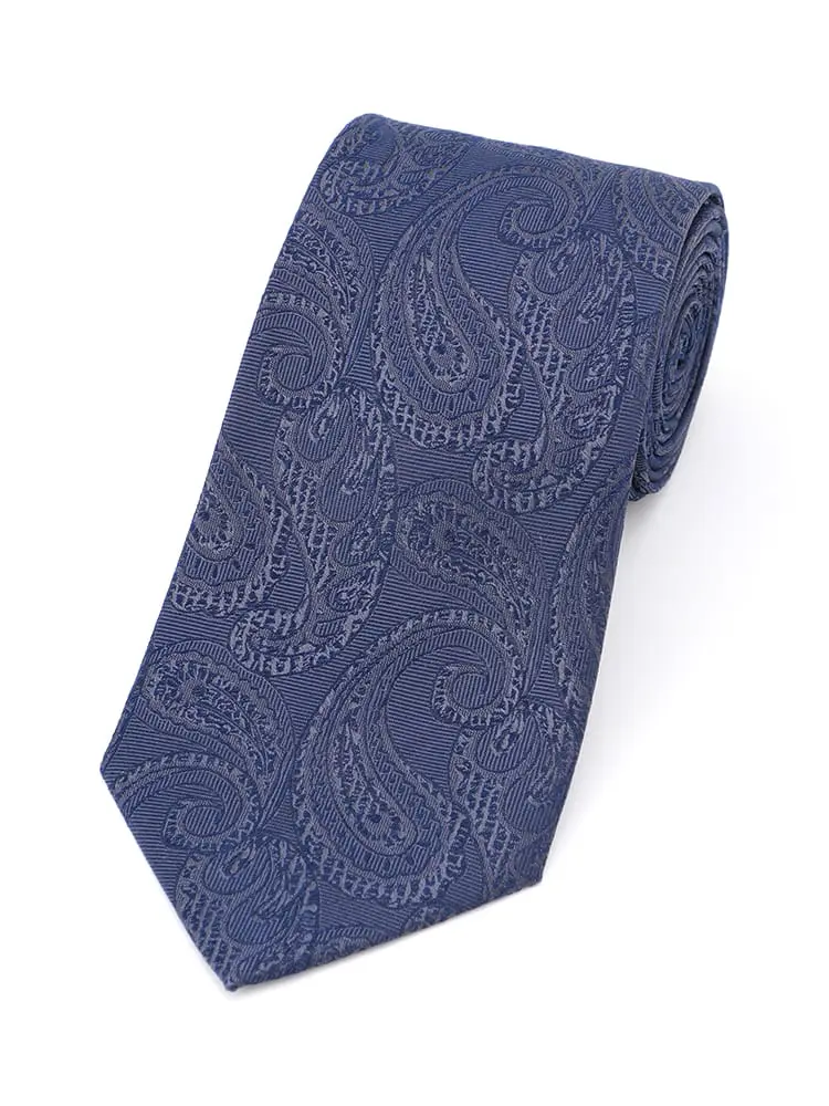 【ネロ】成人式対応シルク100％ネクタイレギュラーペーズリーｎｅｒｏ春夏