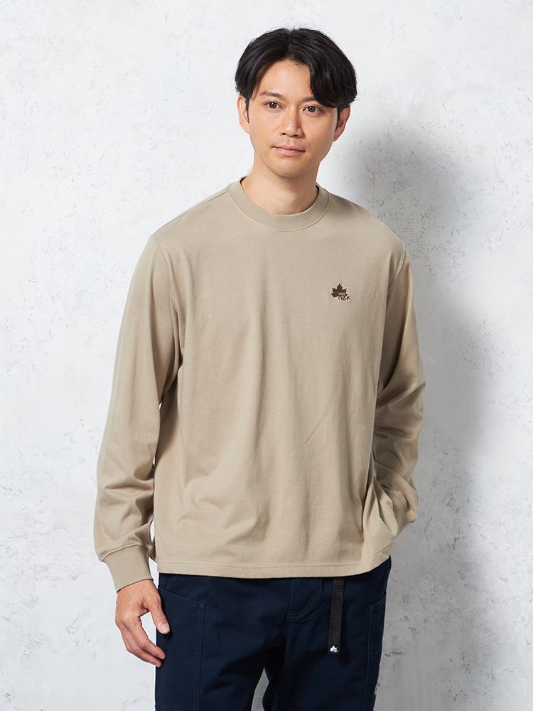 【LOGOS-ロゴス-】天竺プリントＴシャツ無地カジュアルインナー