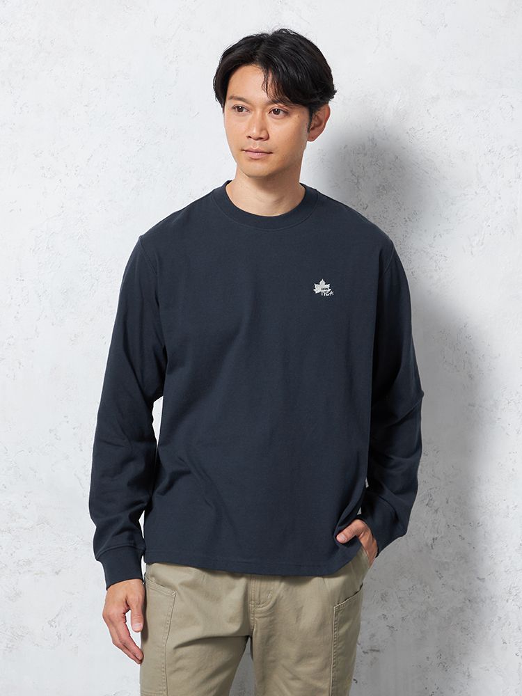 【LOGOS-ロゴス-】天竺プリントＴシャツ無地カジュアルインナー