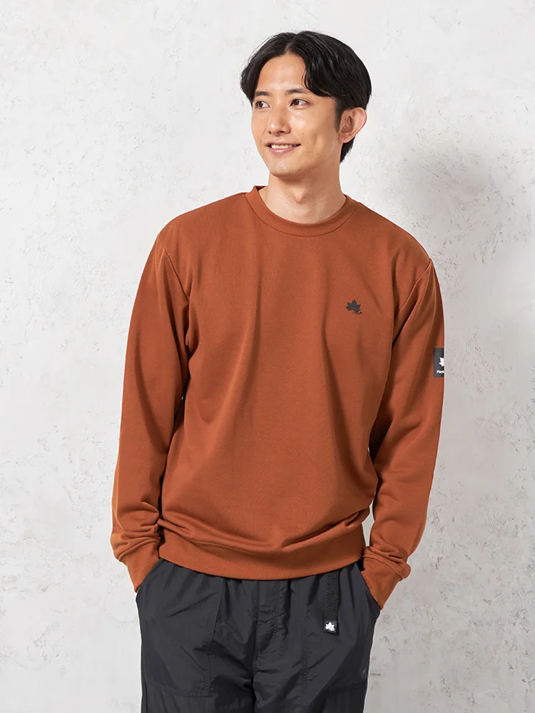 【LOGOS-ロゴス-】裏毛トレーナー吸汗速乾カジュアルインナー無地秋冬