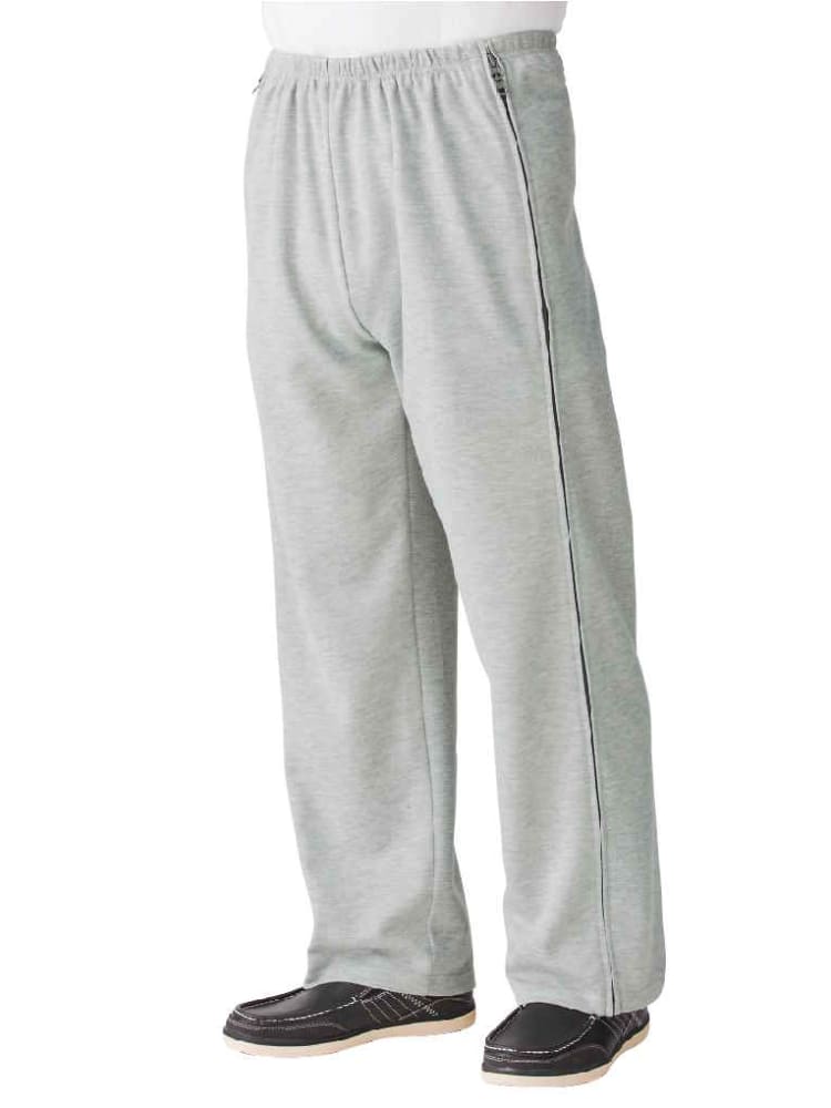 メンズ脇全開スウェットパンツ／紳士用／全開ファスナー／両脇全開パンツ／介護ズボン／ウエストゴム／通院／入院／両脇ファスナー／敬老の日／ギフト／プレゼント【CF】