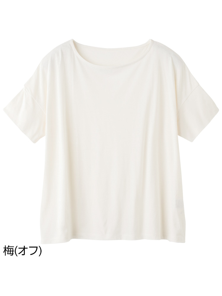 【抗菌】【ゆったり】越前花染め抗菌ビックＴシャツ／婦人用／シニア／高齢者／ラクチン／春夏／日本製／M,L,LL【CF】