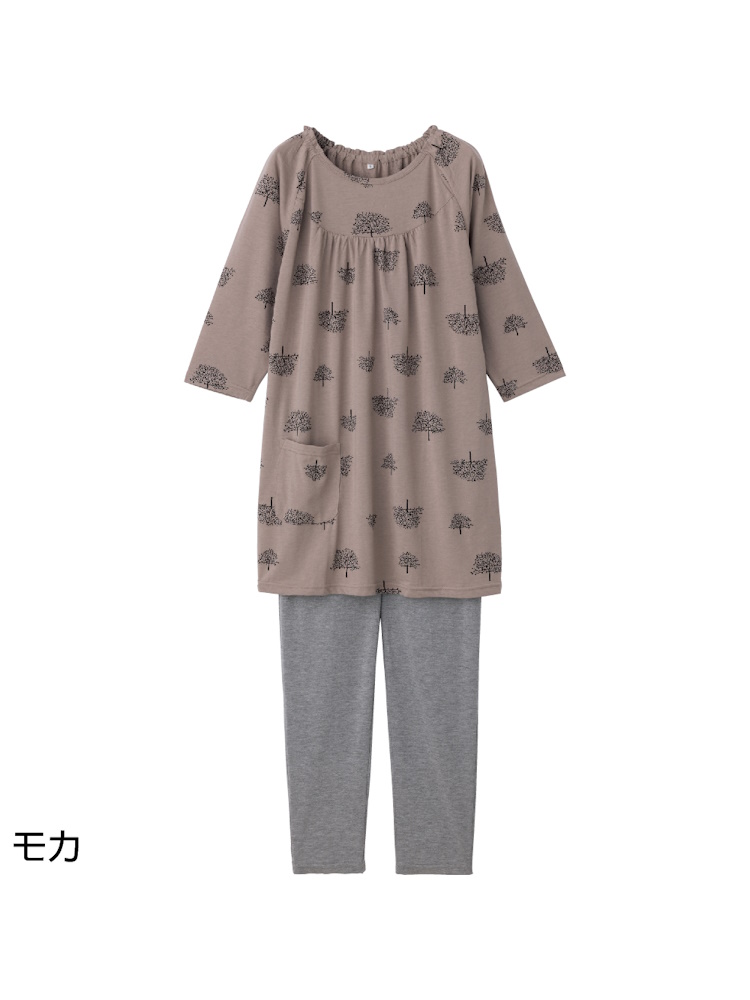 【ラグラン袖】天竺8分袖ルームウェア／婦人用／レディース／寝巻【CF】